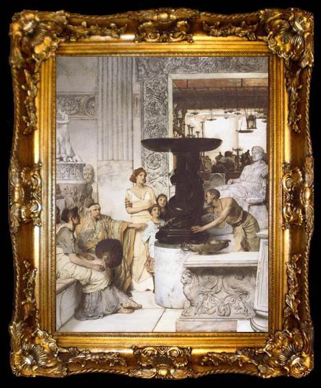 framed  Alma-Tadema, Sir Lawrence The Sculpture Gallery (mk23), ta009-2